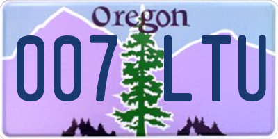 OR license plate 007LTU