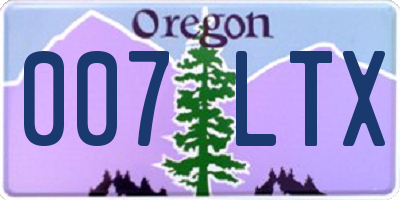 OR license plate 007LTX