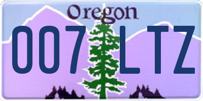 OR license plate 007LTZ