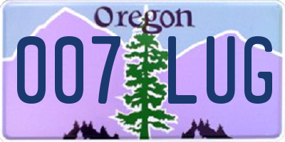 OR license plate 007LUG