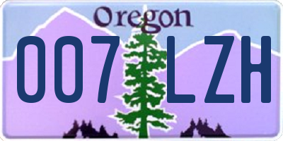 OR license plate 007LZH