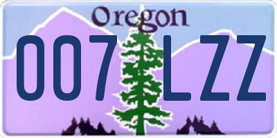OR license plate 007LZZ
