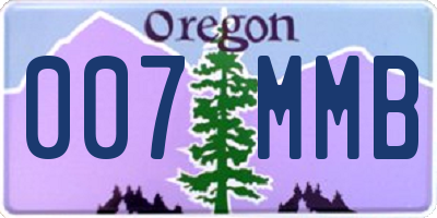OR license plate 007MMB