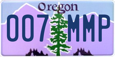 OR license plate 007MMP