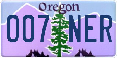 OR license plate 007NER