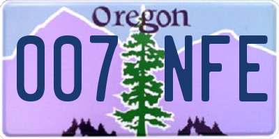 OR license plate 007NFE