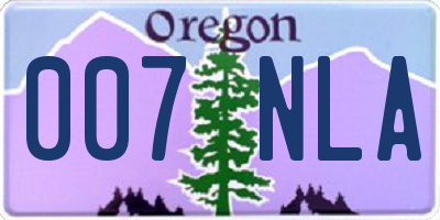 OR license plate 007NLA