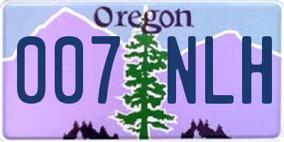 OR license plate 007NLH
