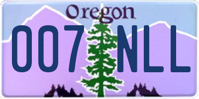 OR license plate 007NLL