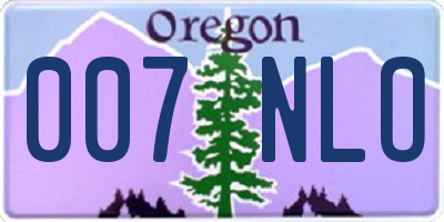 OR license plate 007NLO