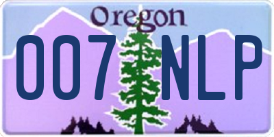 OR license plate 007NLP
