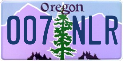 OR license plate 007NLR