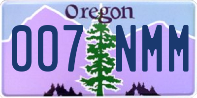 OR license plate 007NMM