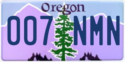 OR license plate 007NMN