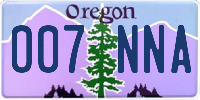 OR license plate 007NNA