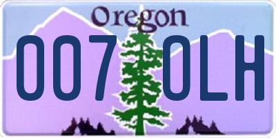 OR license plate 007OLH
