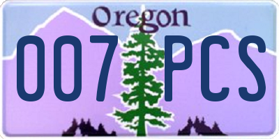 OR license plate 007PCS
