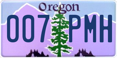 OR license plate 007PMH