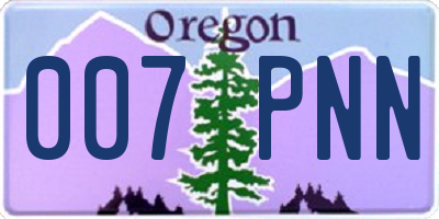 OR license plate 007PNN