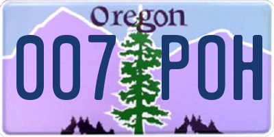OR license plate 007POH