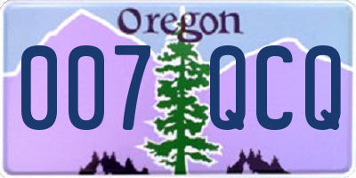 OR license plate 007QCQ