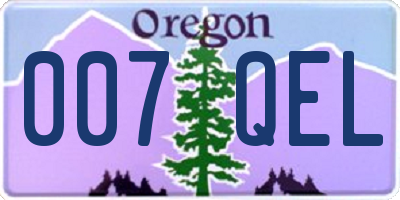 OR license plate 007QEL