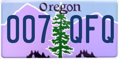 OR license plate 007QFQ