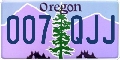 OR license plate 007QJJ
