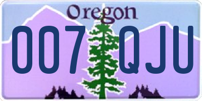 OR license plate 007QJU