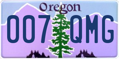 OR license plate 007QMG