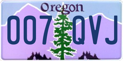 OR license plate 007QVJ