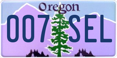 OR license plate 007SEL