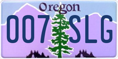 OR license plate 007SLG