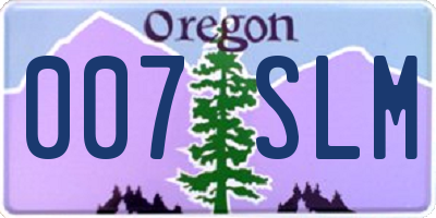 OR license plate 007SLM