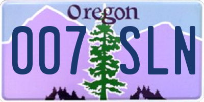 OR license plate 007SLN