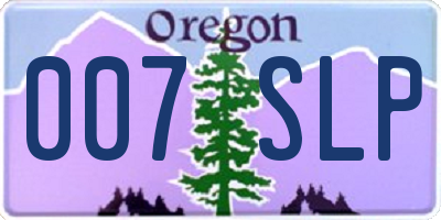 OR license plate 007SLP
