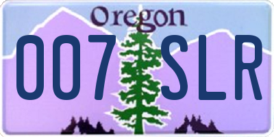 OR license plate 007SLR