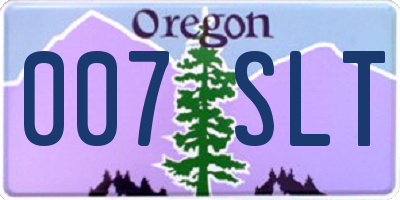 OR license plate 007SLT
