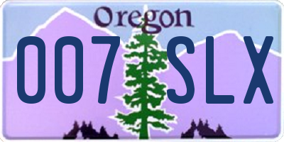 OR license plate 007SLX