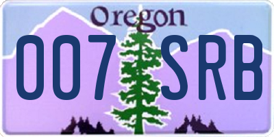 OR license plate 007SRB