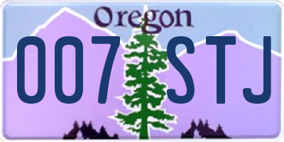 OR license plate 007STJ