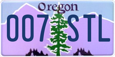 OR license plate 007STL