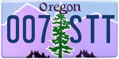 OR license plate 007STT