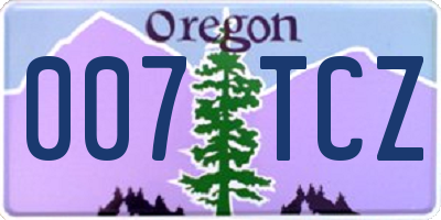 OR license plate 007TCZ