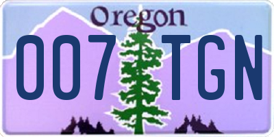 OR license plate 007TGN