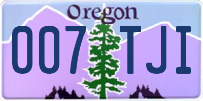 OR license plate 007TJI