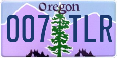 OR license plate 007TLR