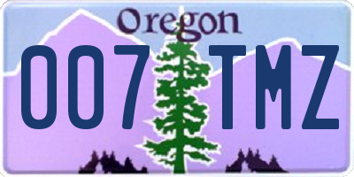 OR license plate 007TMZ