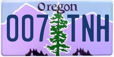OR license plate 007TNH