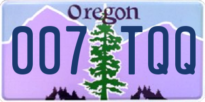 OR license plate 007TQQ